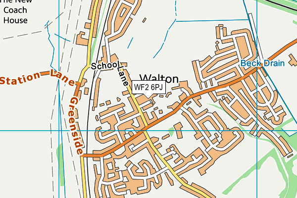 WF2 6PJ map - OS VectorMap District (Ordnance Survey) WF2 6PJ map - OS VectorMap District (Ordnance Survey)