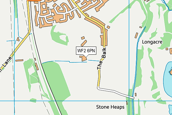 WF2 6PN map - OS VectorMap District (Ordnance Survey) WF2 6PN map - OS VectorMap District (Ordnance Survey)