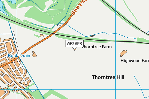 WF2 6PR map - OS VectorMap District (Ordnance Survey) WF2 6PR map - OS VectorMap District (Ordnance Survey)