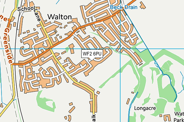 WF2 6PU map - OS VectorMap District (Ordnance Survey) WF2 6PU map - OS VectorMap District (Ordnance Survey)