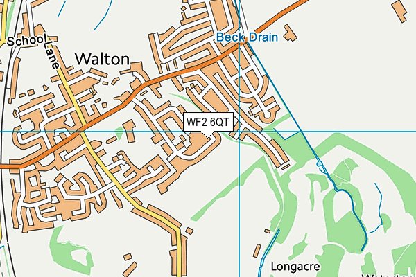 WF2 6QT map - OS VectorMap District (Ordnance Survey) WF2 6QT map - OS VectorMap District (Ordnance Survey)