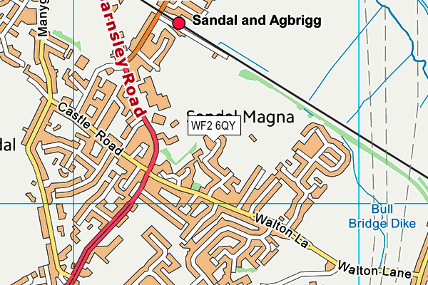 WF2 6QY map - OS VectorMap District (Ordnance Survey) WF2 6QY map - OS VectorMap District (Ordnance Survey)
