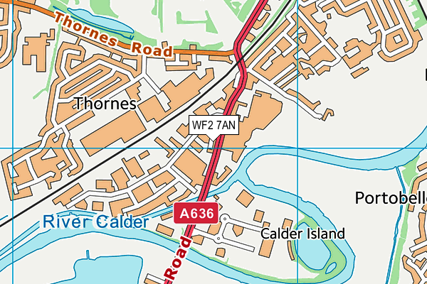 WF2 7AN map - OS VectorMap District (Ordnance Survey) WF2 7AN map - OS VectorMap District (Ordnance Survey)