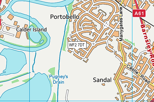 WF2 7DT map - OS VectorMap District (Ordnance Survey) WF2 7DT map - OS VectorMap District (Ordnance Survey)