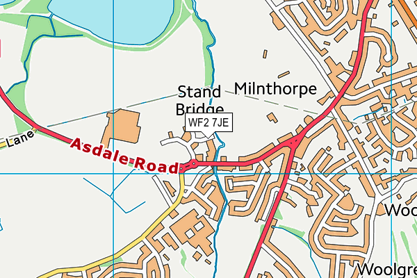 WF2 7JE map - OS VectorMap District (Ordnance Survey) WF2 7JE map - OS VectorMap District (Ordnance Survey)