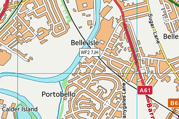 WF2 7JH map - OS VectorMap District (Ordnance Survey) WF2 7JH map - OS VectorMap District (Ordnance Survey)
