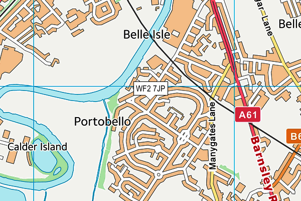 WF2 7JP map - OS VectorMap District (Ordnance Survey) WF2 7JP map - OS VectorMap District (Ordnance Survey)