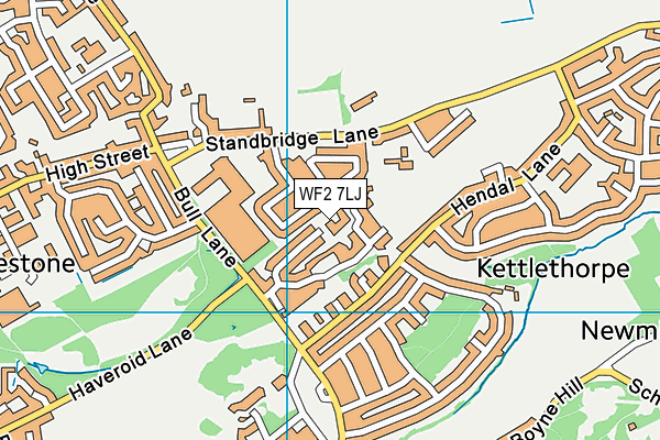 WF2 7LJ map - OS VectorMap District (Ordnance Survey) WF2 7LJ map - OS VectorMap District (Ordnance Survey)
