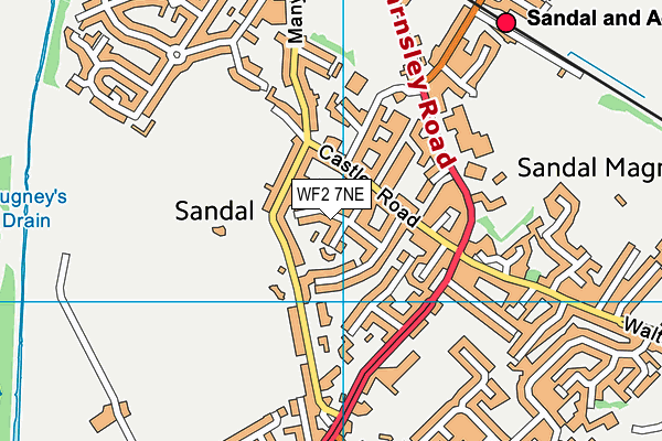 WF2 7NE map - OS VectorMap District (Ordnance Survey) WF2 7NE map - OS VectorMap District (Ordnance Survey)