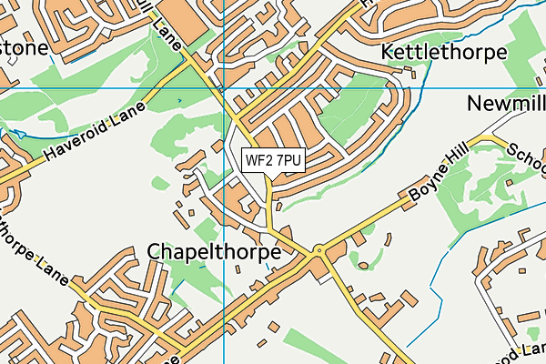 WF2 7PU map - OS VectorMap District (Ordnance Survey) WF2 7PU map - OS VectorMap District (Ordnance Survey)