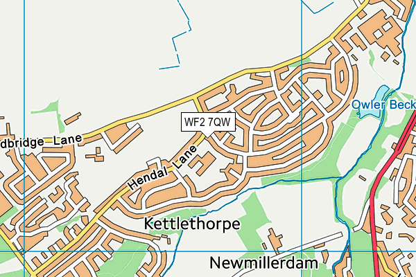 WF2 7QW map - OS VectorMap District (Ordnance Survey) WF2 7QW map - OS VectorMap District (Ordnance Survey)