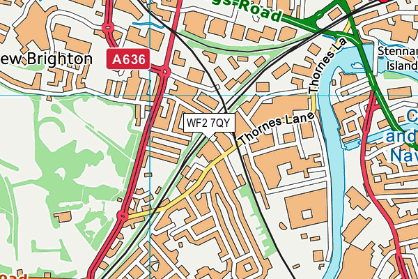WF2 7QY map - OS VectorMap District (Ordnance Survey) WF2 7QY map - OS VectorMap District (Ordnance Survey)