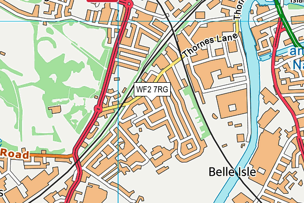 WF2 7RG map - OS VectorMap District (Ordnance Survey) WF2 7RG map - OS VectorMap District (Ordnance Survey)