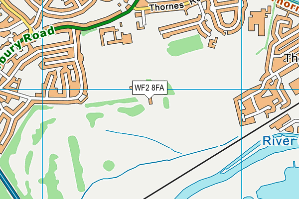 WF2 8FA map - OS VectorMap District (Ordnance Survey) WF2 8FA map - OS VectorMap District (Ordnance Survey)