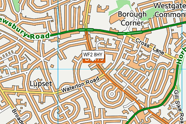 WF2 8HY map - OS VectorMap District (Ordnance Survey) WF2 8HY map - OS VectorMap District (Ordnance Survey)