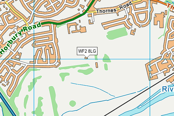 WF2 8LG map - OS VectorMap District (Ordnance Survey) WF2 8LG map - OS VectorMap District (Ordnance Survey)