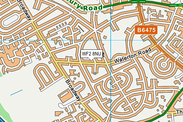 WF2 8NU map - OS VectorMap District (Ordnance Survey) WF2 8NU map - OS VectorMap District (Ordnance Survey)