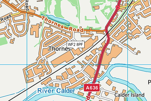 WF2 8PF map - OS VectorMap District (Ordnance Survey) WF2 8PF map - OS VectorMap District (Ordnance Survey)