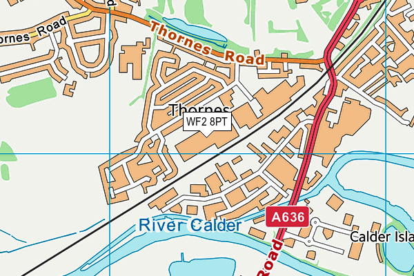 WF2 8PT map - OS VectorMap District (Ordnance Survey) WF2 8PT map - OS VectorMap District (Ordnance Survey)