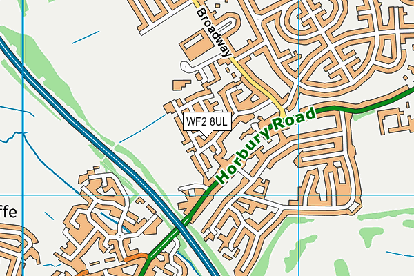 WF2 8UL map - OS VectorMap District (Ordnance Survey) WF2 8UL map - OS VectorMap District (Ordnance Survey)