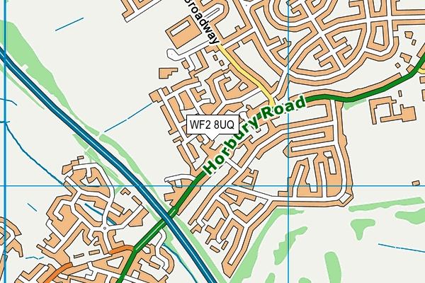 WF2 8UQ map - OS VectorMap District (Ordnance Survey) WF2 8UQ map - OS VectorMap District (Ordnance Survey)