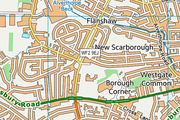 WF2 9EJ map - OS VectorMap District (Ordnance Survey) WF2 9EJ map - OS VectorMap District (Ordnance Survey)