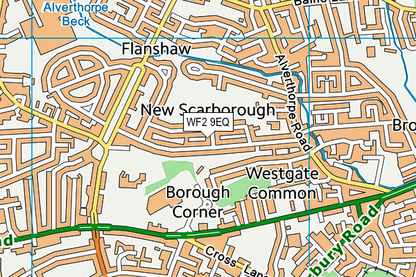 WF2 9EQ map - OS VectorMap District (Ordnance Survey) WF2 9EQ map - OS VectorMap District (Ordnance Survey)