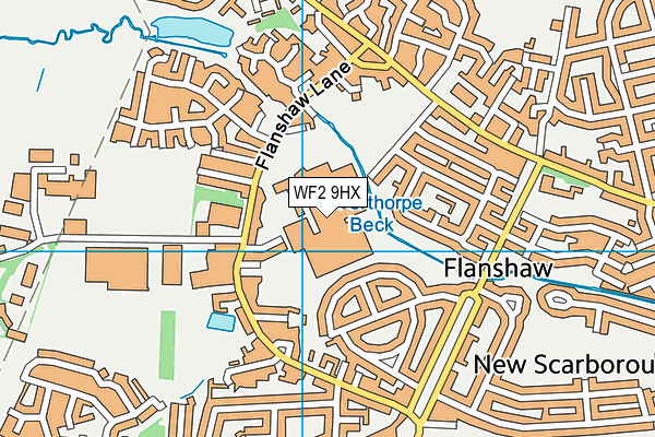 WF2 9HX map - OS VectorMap District (Ordnance Survey) WF2 9HX map - OS VectorMap District (Ordnance Survey)