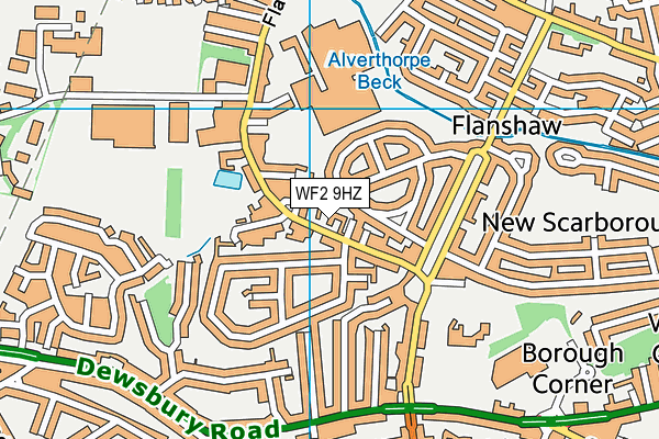 WF2 9HZ map - OS VectorMap District (Ordnance Survey) WF2 9HZ map - OS VectorMap District (Ordnance Survey)