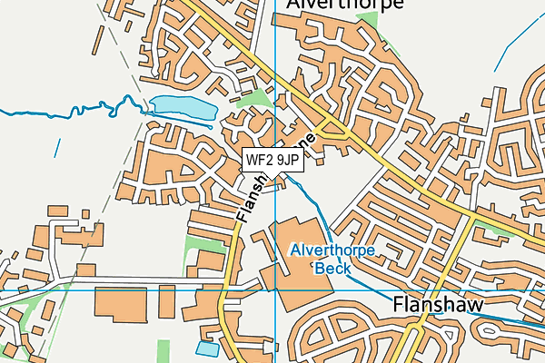 WF2 9JP map - OS VectorMap District (Ordnance Survey) WF2 9JP map - OS VectorMap District (Ordnance Survey)