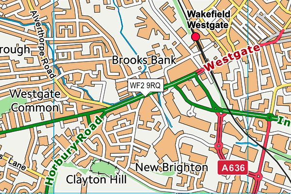 WF2 9RQ map - OS VectorMap District (Ordnance Survey) WF2 9RQ map - OS VectorMap District (Ordnance Survey)