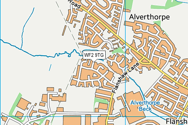 WF2 9TG map - OS VectorMap District (Ordnance Survey) WF2 9TG map - OS VectorMap District (Ordnance Survey)