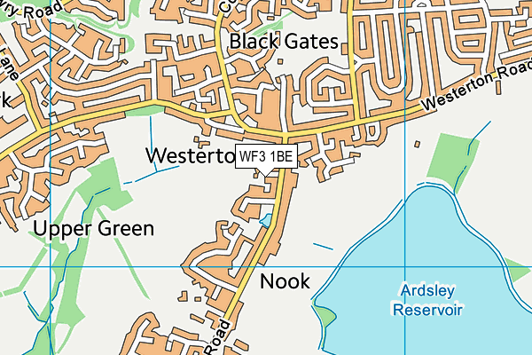 WF3 1BE map - OS VectorMap District (Ordnance Survey) WF3 1BE map - OS VectorMap District (Ordnance Survey)