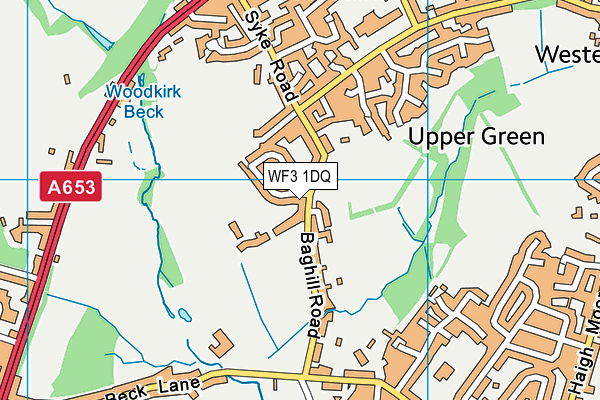 WF3 1DQ map - OS VectorMap District (Ordnance Survey) WF3 1DQ map - OS VectorMap District (Ordnance Survey)