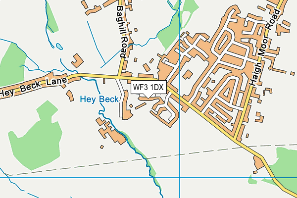 WF3 1DX map - OS VectorMap District (Ordnance Survey) WF3 1DX map - OS VectorMap District (Ordnance Survey)