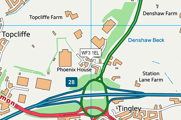 WF3 1EL map - OS VectorMap District (Ordnance Survey) WF3 1EL map - OS VectorMap District (Ordnance Survey)