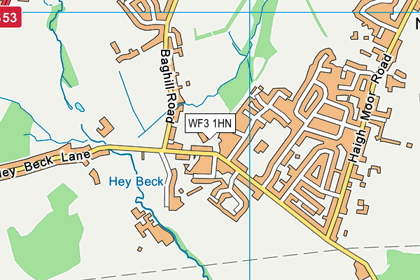 WF3 1HN map - OS VectorMap District (Ordnance Survey) WF3 1HN map - OS VectorMap District (Ordnance Survey)