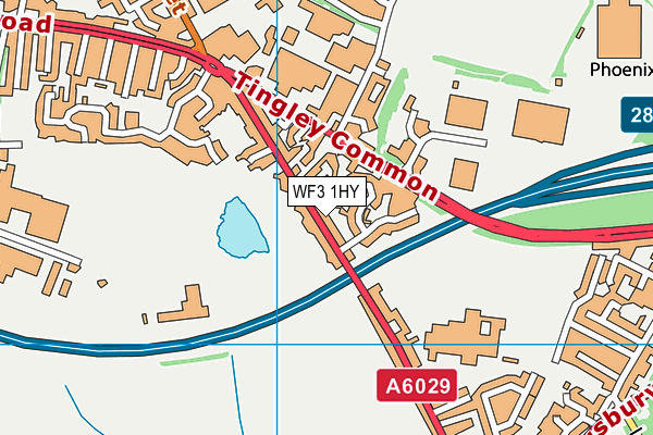 WF3 1HY map - OS VectorMap District (Ordnance Survey)
