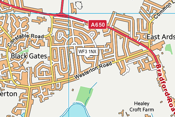 WF3 1NX map - OS VectorMap District (Ordnance Survey) WF3 1NX map - OS VectorMap District (Ordnance Survey)