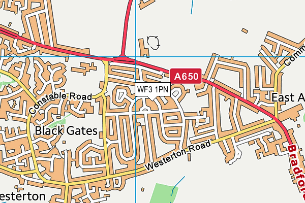WF3 1PN map - OS VectorMap District (Ordnance Survey) WF3 1PN map - OS VectorMap District (Ordnance Survey)
