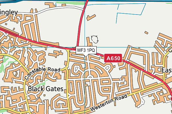 WF3 1PQ map - OS VectorMap District (Ordnance Survey) WF3 1PQ map - OS VectorMap District (Ordnance Survey)