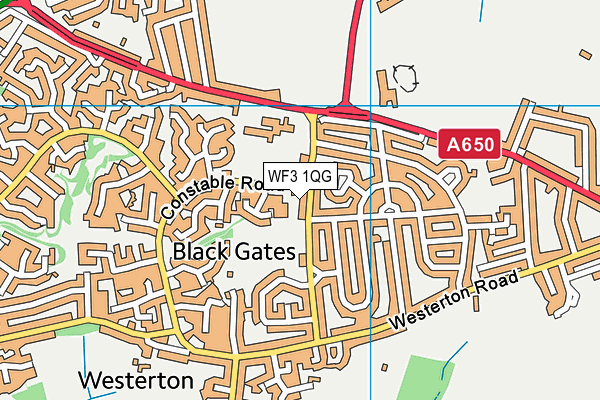 WF3 1QG map - OS VectorMap District (Ordnance Survey) WF3 1QG map - OS VectorMap District (Ordnance Survey)