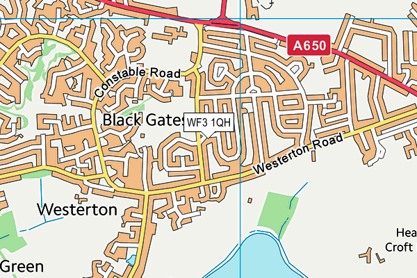 WF3 1QH map - OS VectorMap District (Ordnance Survey) WF3 1QH map - OS VectorMap District (Ordnance Survey)