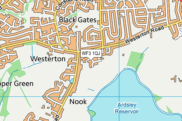 WF3 1QJ map - OS VectorMap District (Ordnance Survey) WF3 1QJ map - OS VectorMap District (Ordnance Survey)