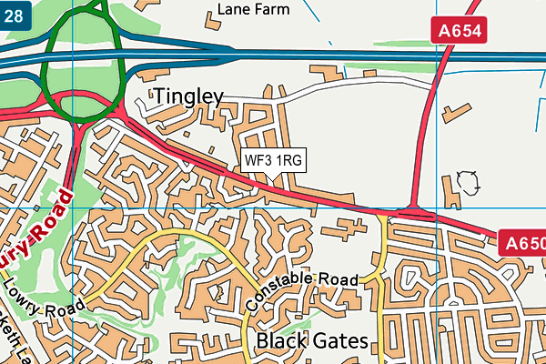 WF3 1RG map - OS VectorMap District (Ordnance Survey) WF3 1RG map - OS VectorMap District (Ordnance Survey)