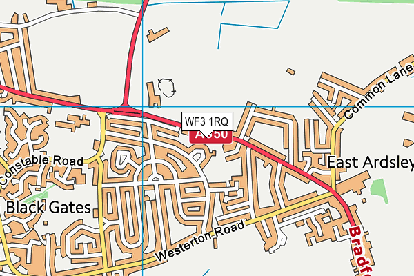 WF3 1RQ map - OS VectorMap District (Ordnance Survey) WF3 1RQ map - OS VectorMap District (Ordnance Survey)
