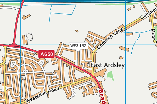 WF3 1RZ map - OS VectorMap District (Ordnance Survey) WF3 1RZ map - OS VectorMap District (Ordnance Survey)