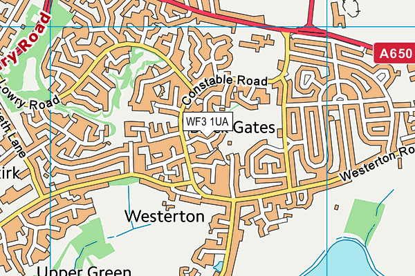 WF3 1UA map - OS VectorMap District (Ordnance Survey) WF3 1UA map - OS VectorMap District (Ordnance Survey)