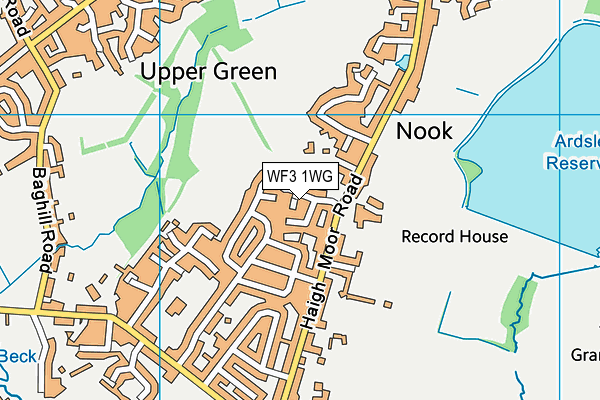WF3 1WG map - OS VectorMap District (Ordnance Survey) WF3 1WG map - OS VectorMap District (Ordnance Survey)