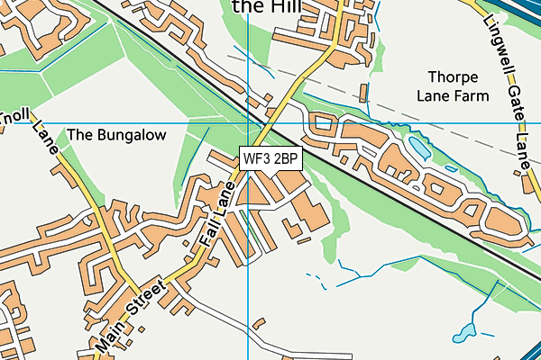 WF3 2BP map - OS VectorMap District (Ordnance Survey) WF3 2BP map - OS VectorMap District (Ordnance Survey)